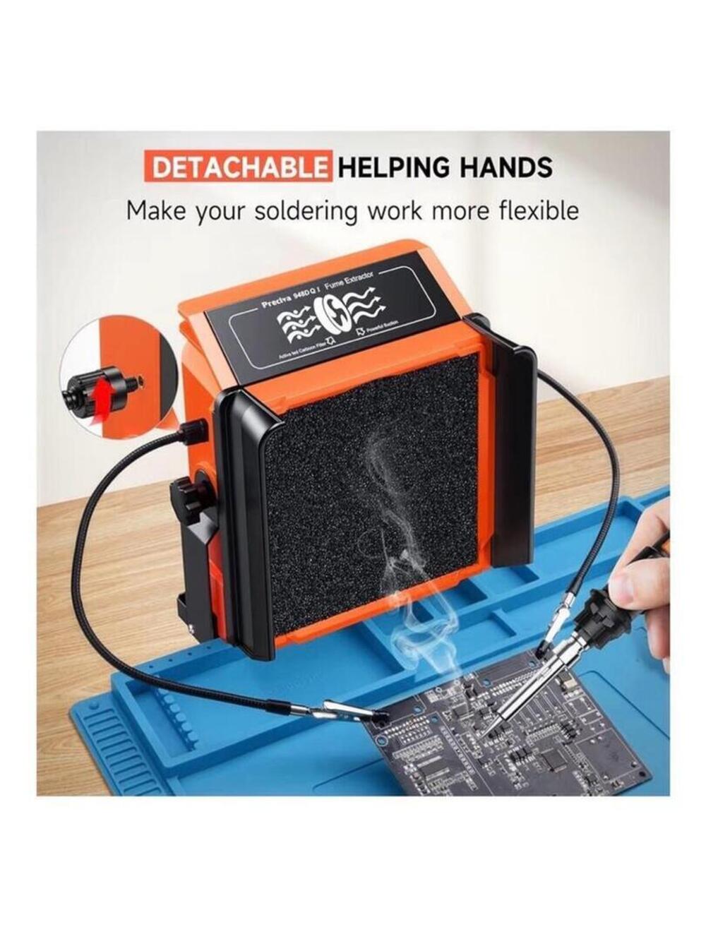 Solder Fume Extractor Fan with Helping Hands Clamps - New in Box